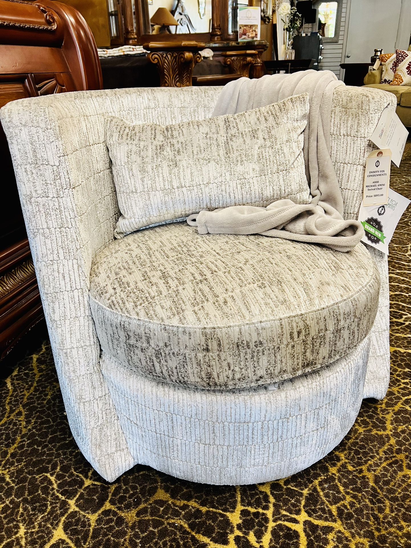 AICO By Michael Amini Modern Swival Chair - OFFER!!!