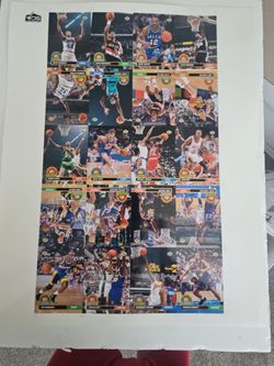 1992-93 Upper Deck Rare Uncut Sheet SCA # 2571/5000 Michael Jordan &Shaquille O Neal &Charles Barkley ETC