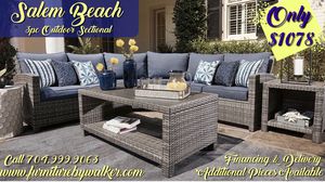 Photo Salem beach outdoor patio 3 piece sectional by Ashley