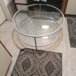 Two glass coffee table