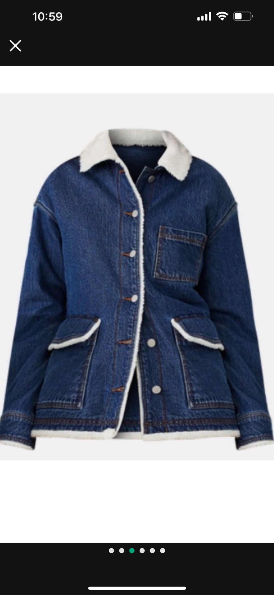 Ann Taylor chore Work Jacket Sz Medium Denim Carpenter Women’s