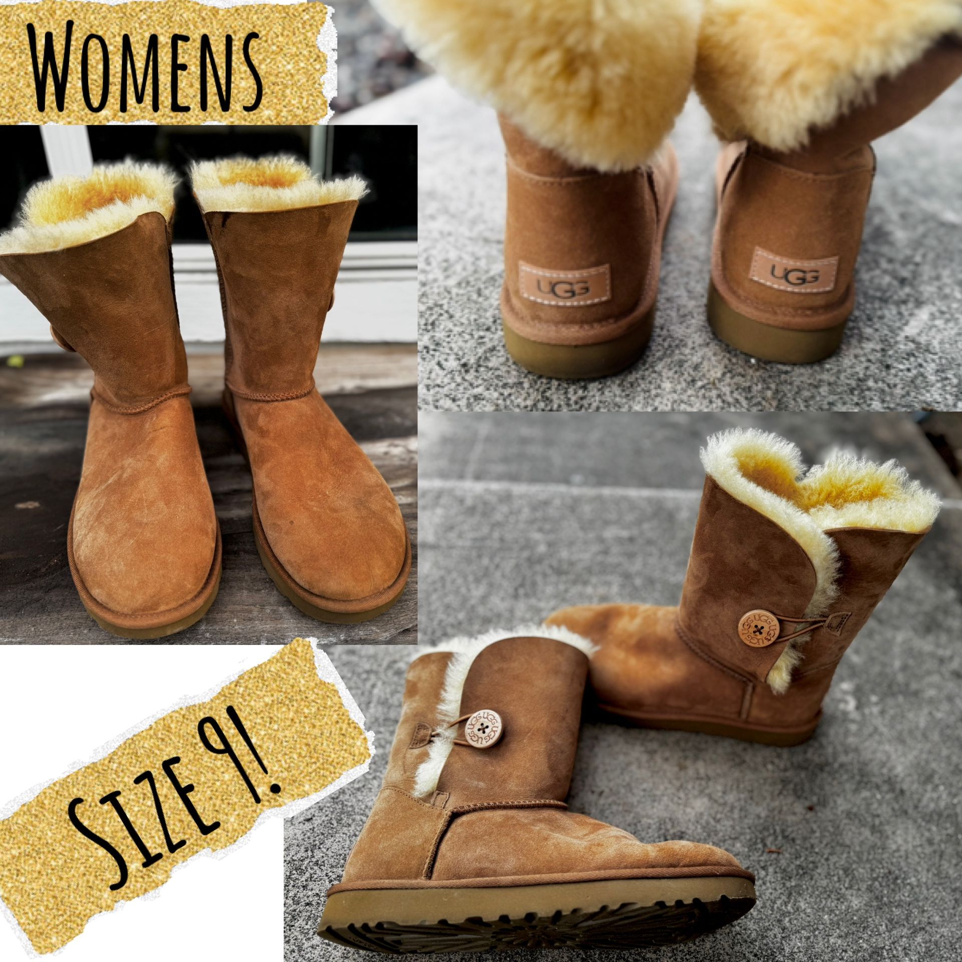 !! UGG Women's (9) Bailey Button Boots !!