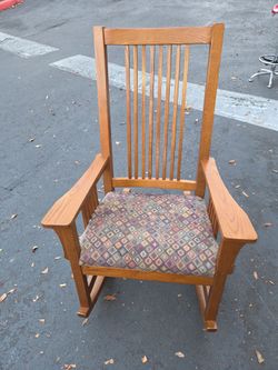 Mission style rocking chair