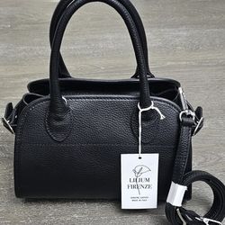 Genuine Leather Handbag Made In Italy "LILIUM FIRENZE " 