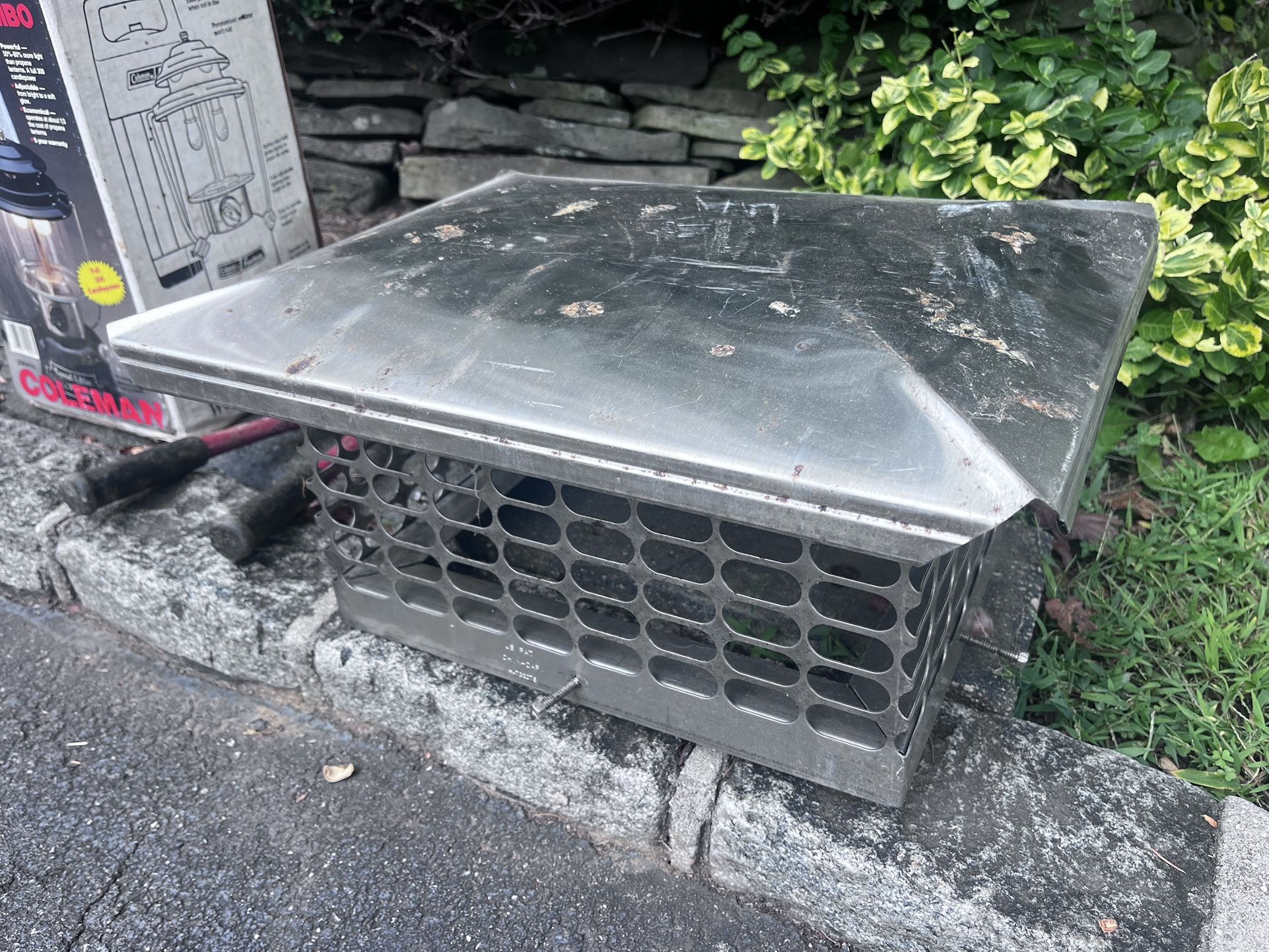 Stainless Steel Chimney Cage Top Cap Cover Double Wide Size 18x14x9