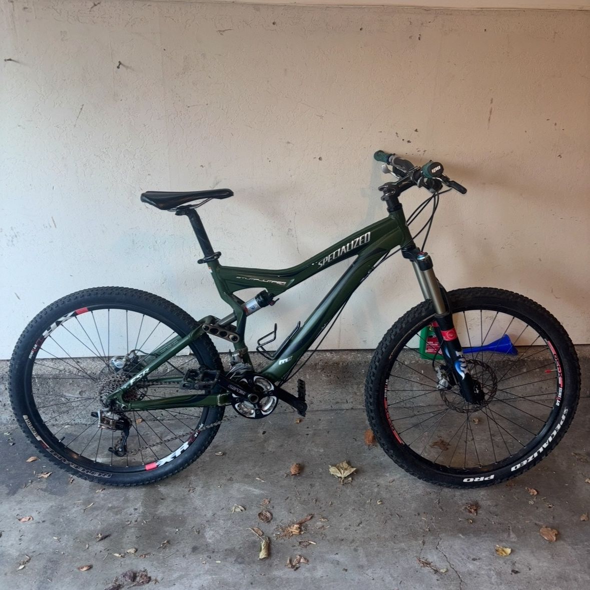 2009 Forest Green Specialized Stumpjumper Comp Alloy M5 FSR Large 