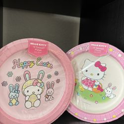 Hellokitty Easter Plates