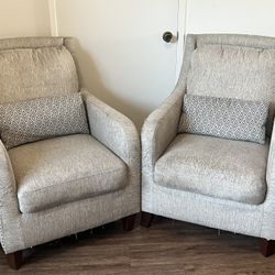 2 Upholstered Arm Chairs
