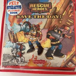 Fisher-Price Rescue Hero Save The Day Felt Interactive Place That Book