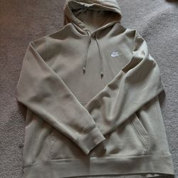 Plain tan nike hoodie