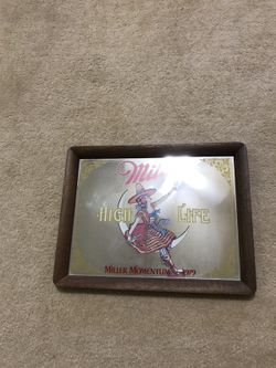 Vintage Miller High Life Pub Mirror