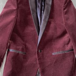 H&M Velvet Formal Tuxedo Coat Jacket 