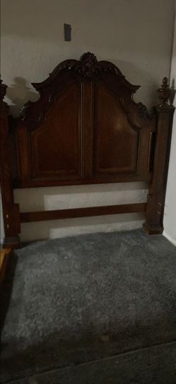 Brown Wooden Bedframe