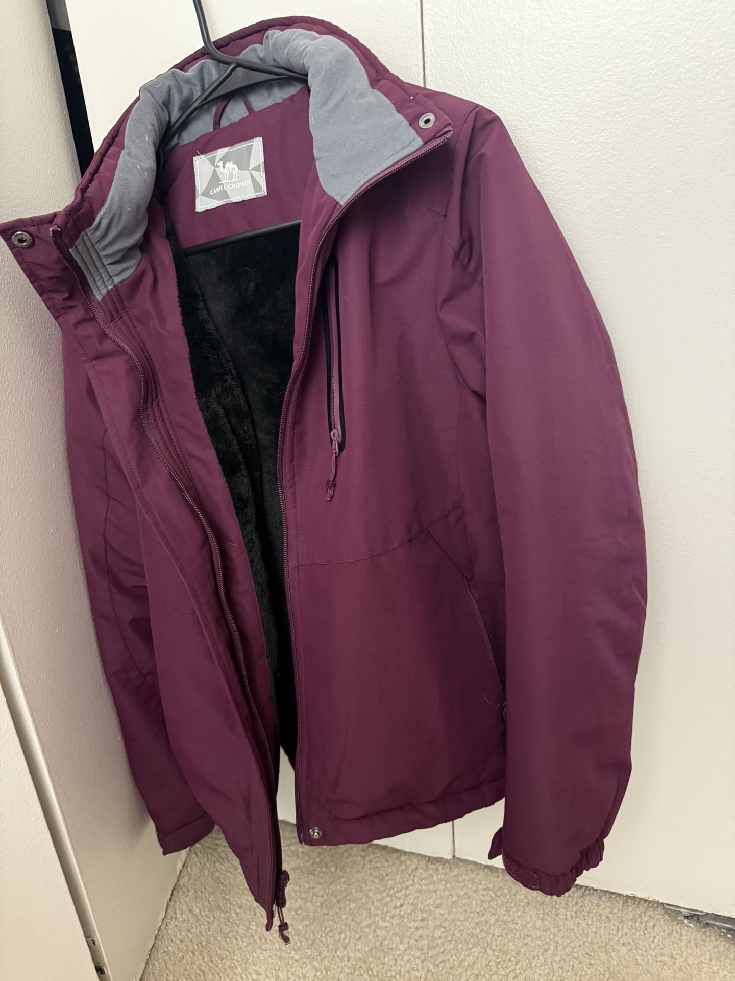CAMEL Women's Warm Winter Ski Jackets Waterproof Snow Coat with Hood Mountain Windproof Rain Jacket