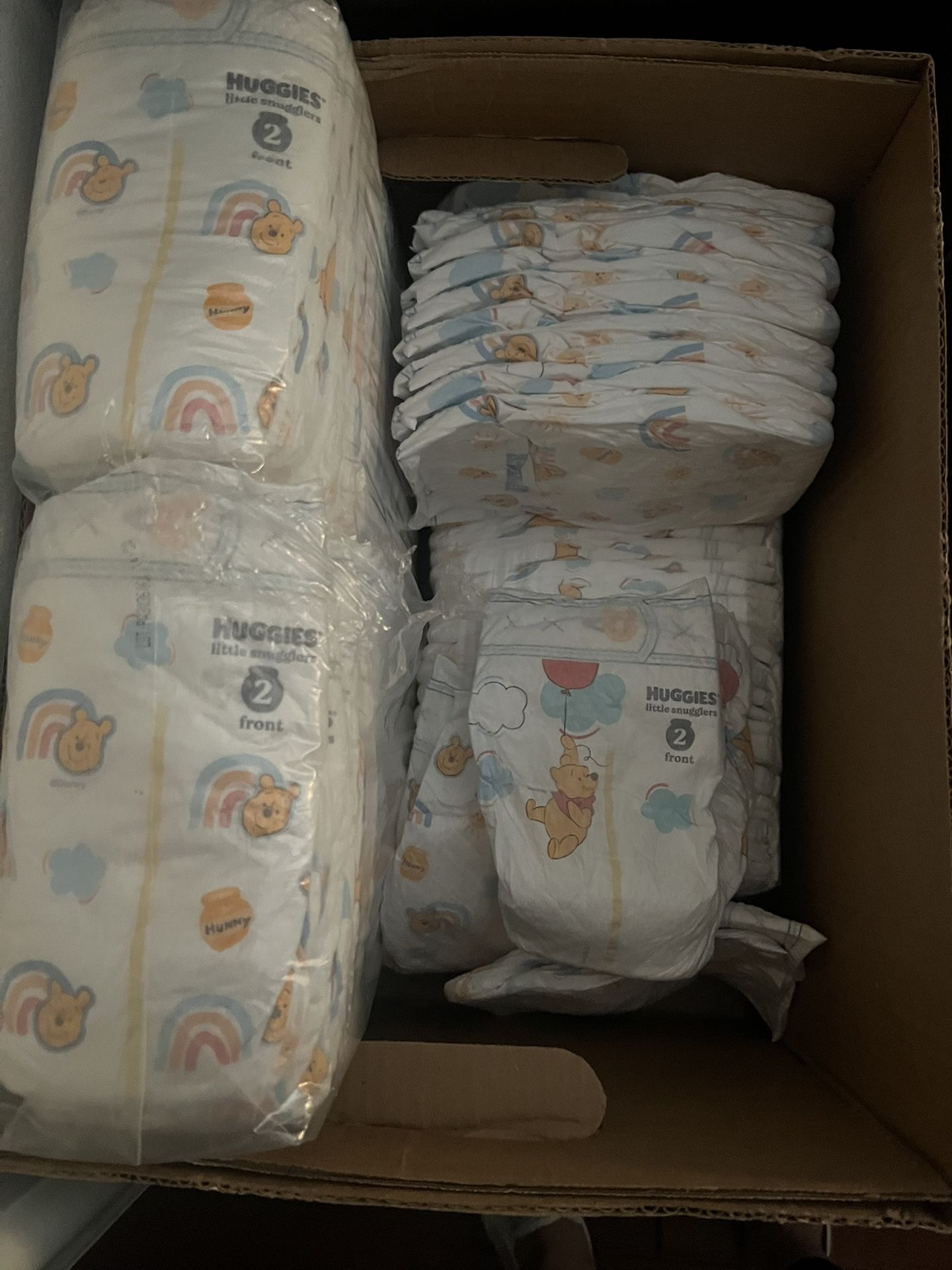 Open Box Huggies Diapers Size 2