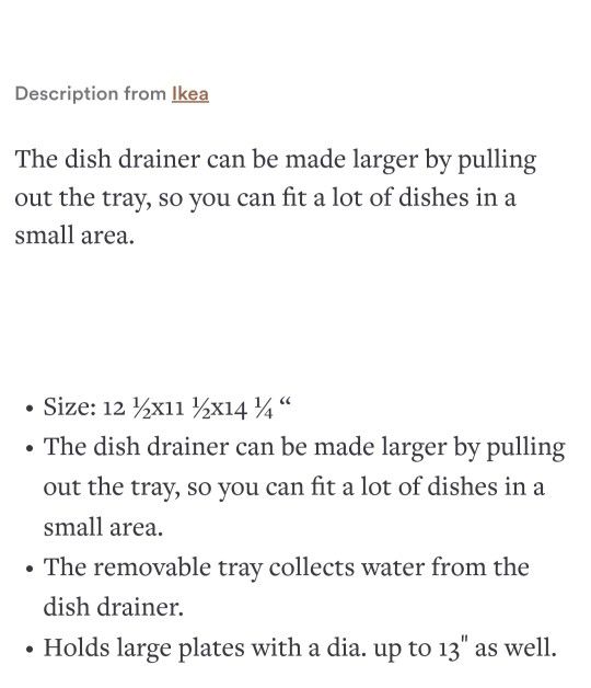 VÄLVÅRDAD Dish drainer, beige/galvanized, 20 ½x13 ¾ - IKEA