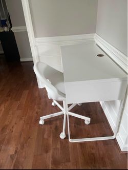 White Ikea Desk  NEGOTIABLE