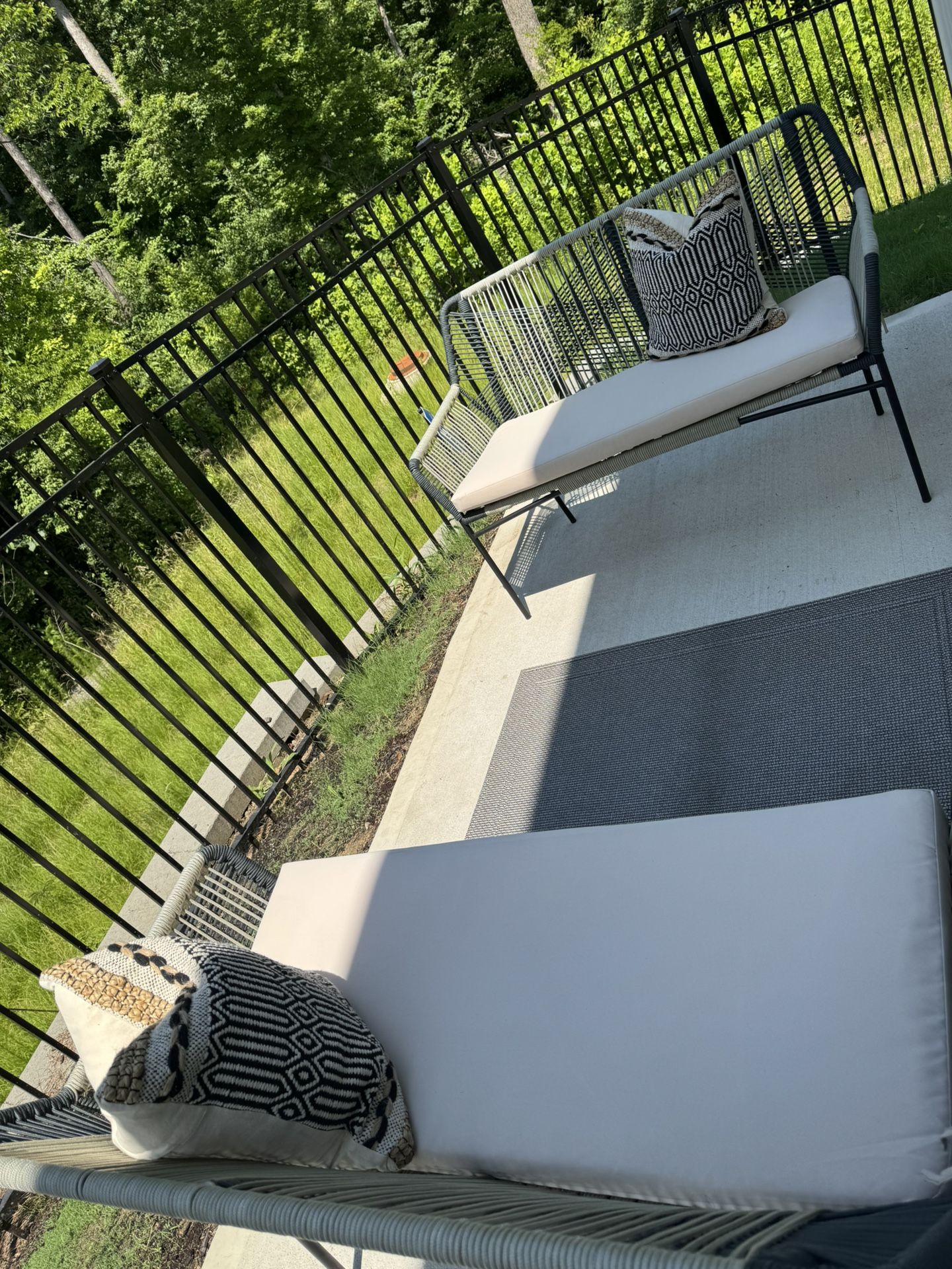 Modern Outdoor Loveseats (Set of 2) - Excellent Condition - $200