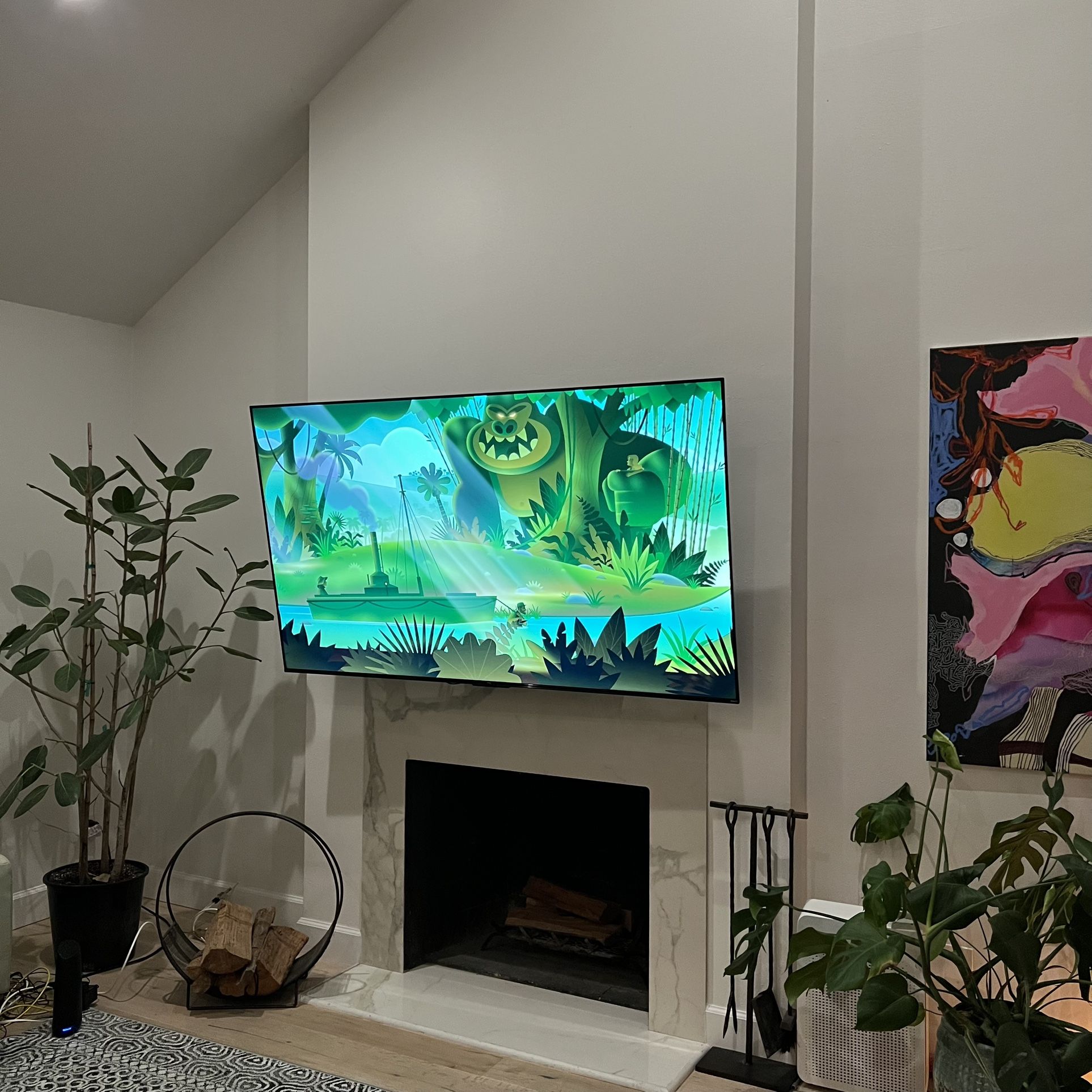 75” TCL Roku TV + Wall Mount + Leg Stand