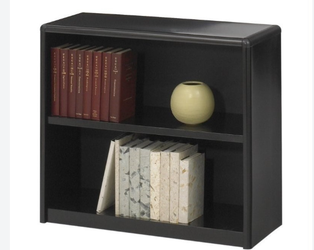 NEW Safco Black 2‑Shelf Bookcase (In Box) – Professional Quality