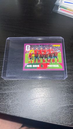 Purple Portugal team panini World Cup sticker