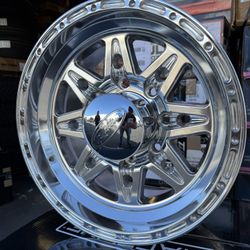16x8 Raceline 888 Renegade 8 8x6.5/8x165.1 0 Polished Wheels Rims Set(4) 130.81