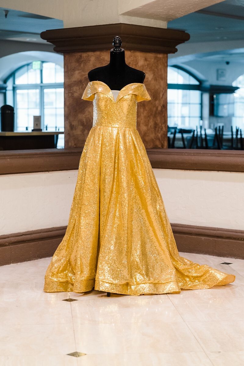Gold Sequined Gown