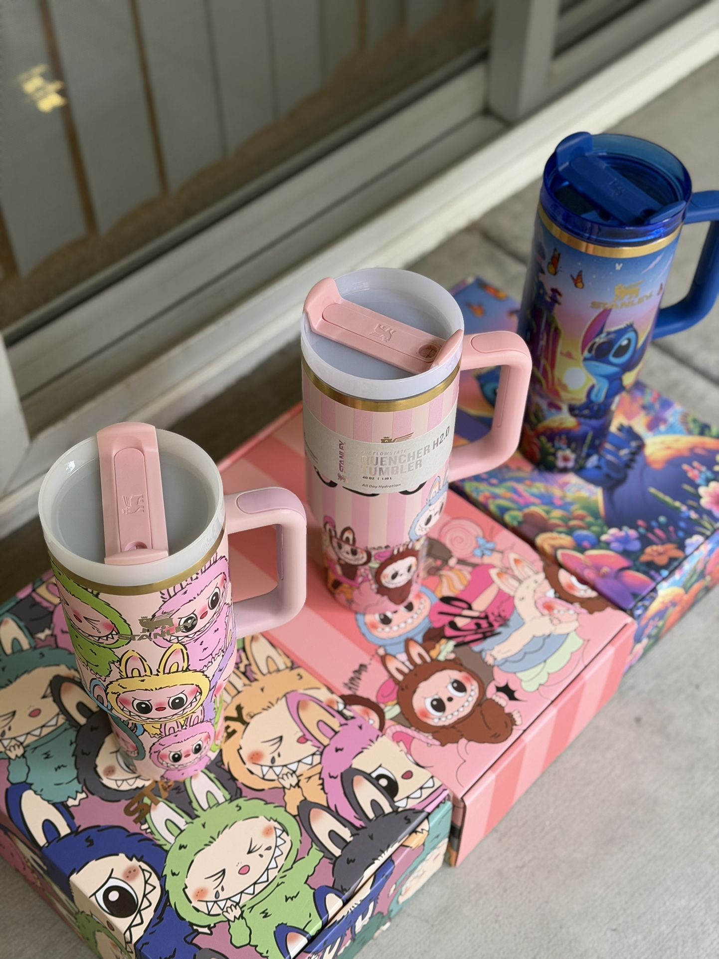 Wholesale Labubu & Stitch 40oz Tumblers – High Quality, Gift Box Included, Multiple Designs