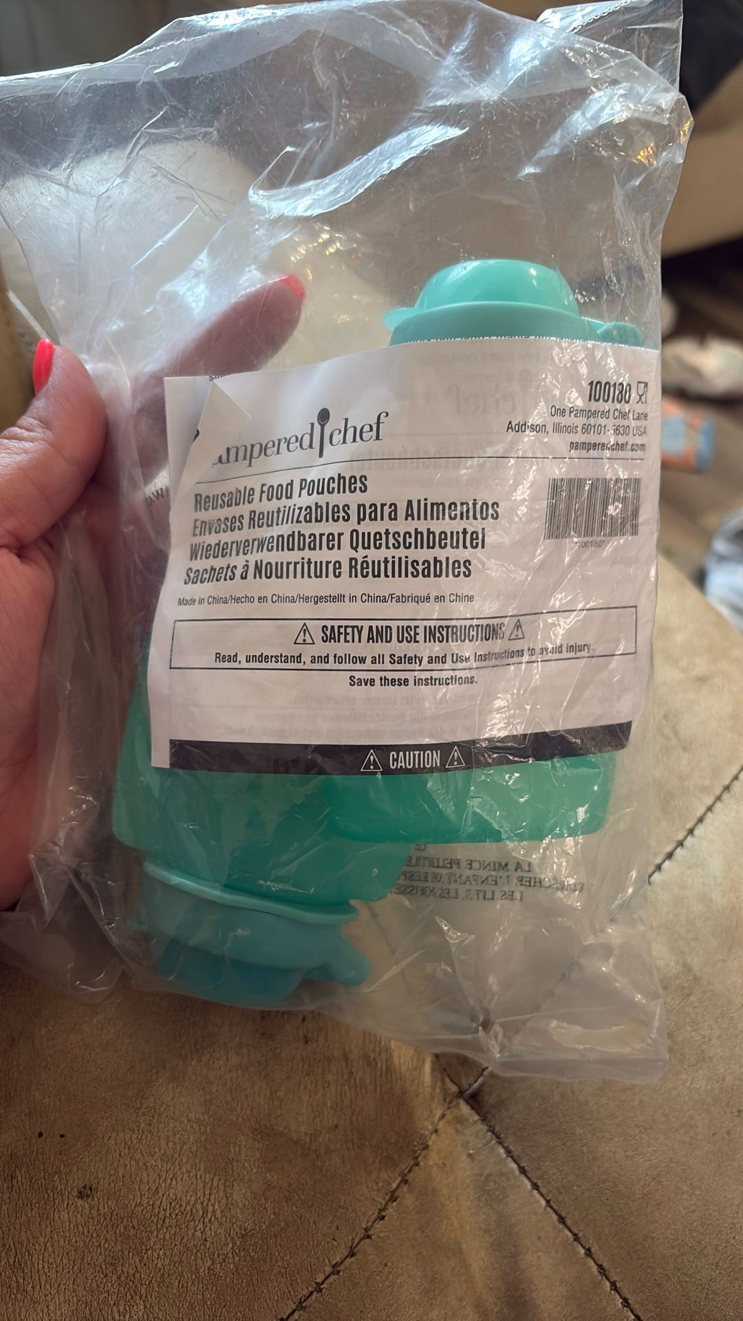 Pampered Chef Reusable Food Pouches