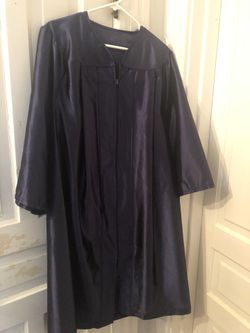 Blue graduation gown