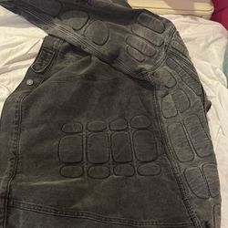 MNML PADDED DENIM MOTO JACKET