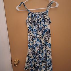 Joyspun Women's Knit Sleeveless Smocked Neck Dress Size Medium 