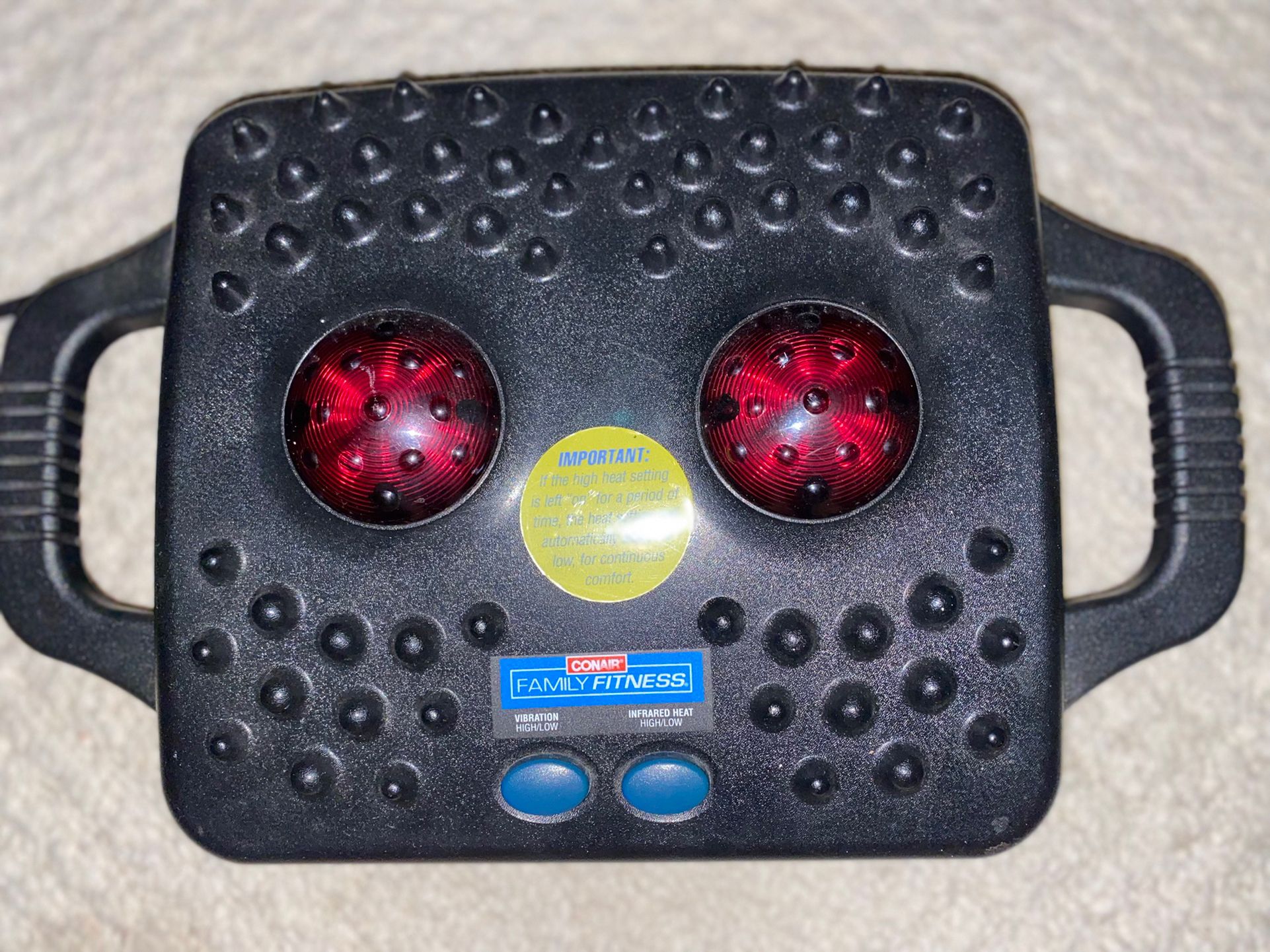 Conair Family Fitness SH27 Shiatsu Infrared Heated Vibrating Foot Massager