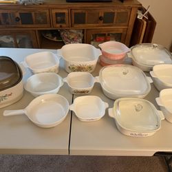 Corelle Corning Ware Set Vintage All 4 $150 Blue Flower Etc. 