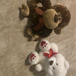 Teddy Bear And Stuffed Monkey