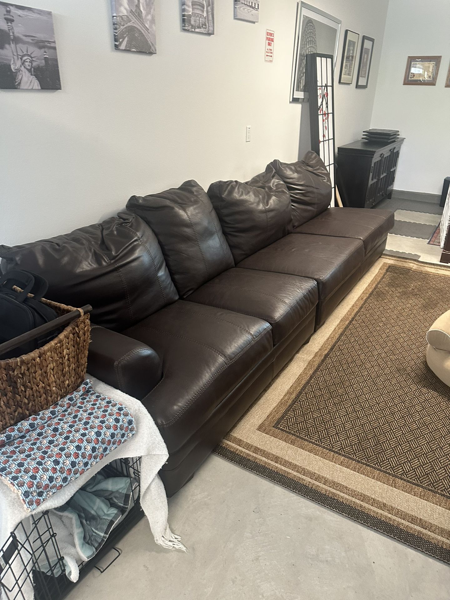 Sectional Sofa - Faux Leather -