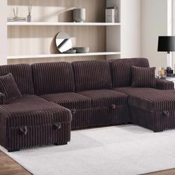 New 120x60 sleeper sectional couch / free delivery
