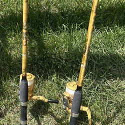 Two Fishing Rods With Reels 