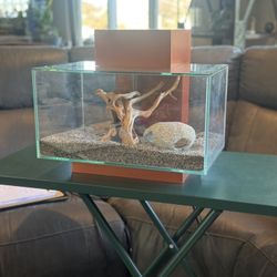 Like-new Fluval Edge Fish Tank Aquarium w. Gravel, Filter, Pads & LED Lights