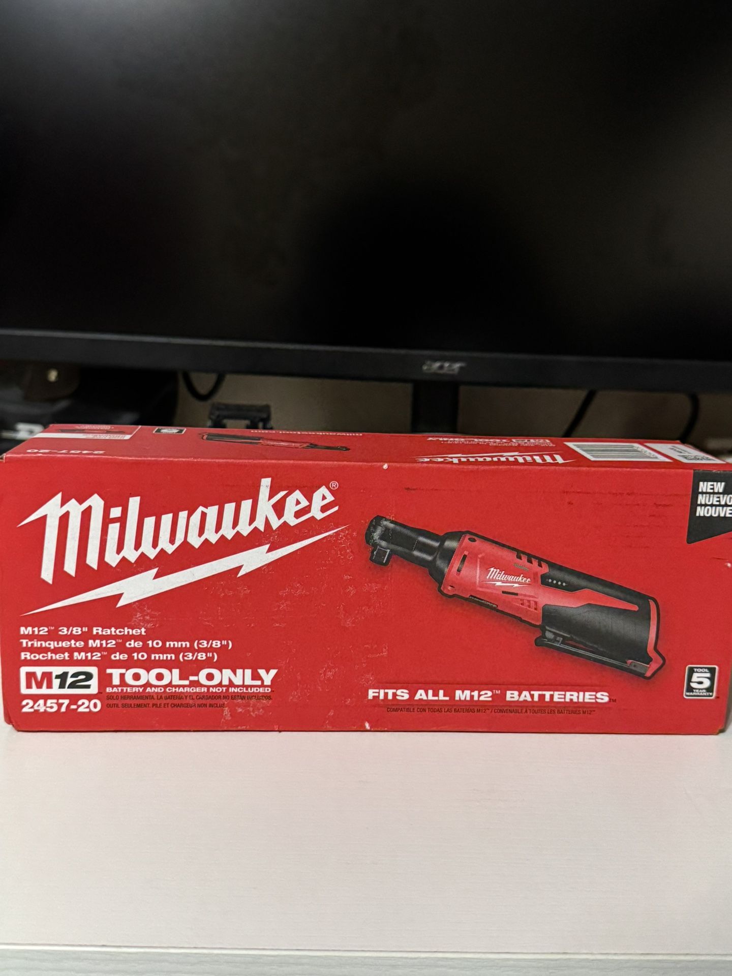 M12 Ratchet 3/8 Drive 2457-20 New!