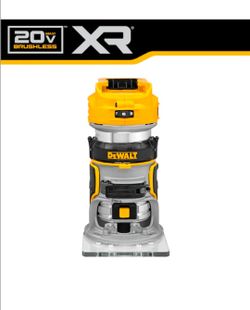 Brushless Router - Dewalt XR 1/4-in 20V Max Cordless Brushless Fixed Router