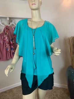 Blue blouse with necklace included