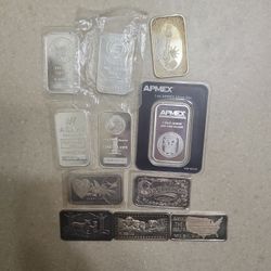 Assorted 1 Oz 999 Silver Bars.  $39  Each 
