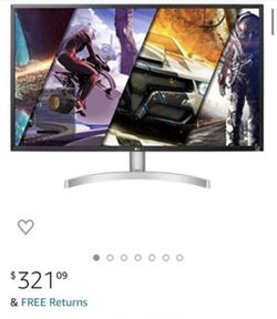 LG 32UL500-W 32 Inch UHD (3840 x 2160) VA Display with AMD
