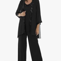 New Chiffon Pant Suit. Plus Size