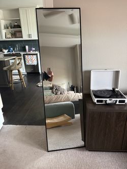 Black Full Length Standing Mirror