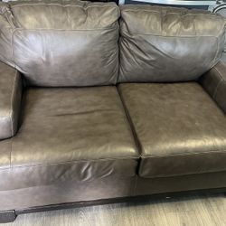 2 Seater leather loveseat couch