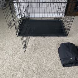 Wire Dog Crate W Divider And Cover