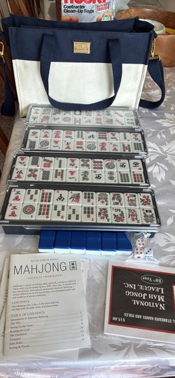 American Mahjong tile set with bag