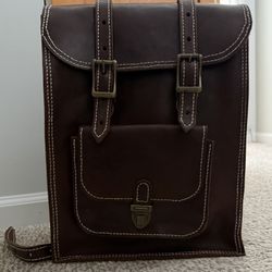 Custom Handmade Dark Brown Leather Backpack New 